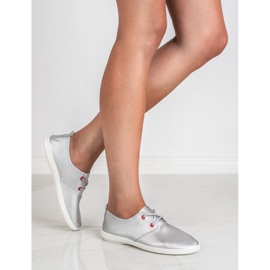 SHELOVET Silver sneakers grå 1