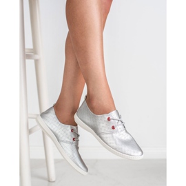 SHELOVET Silver sneakers grå 2