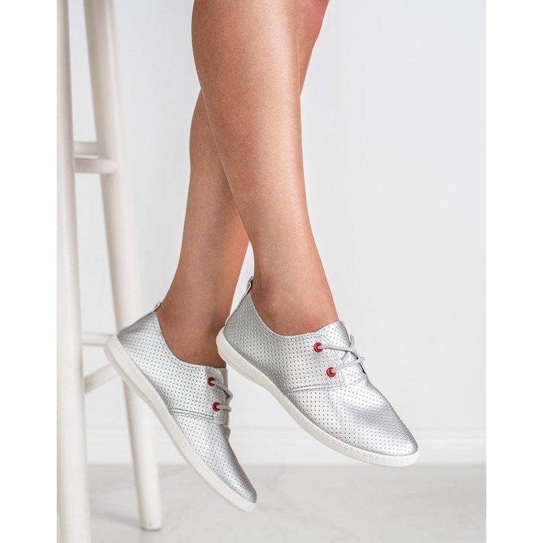 SHELOVET Silver sneakers grå 2