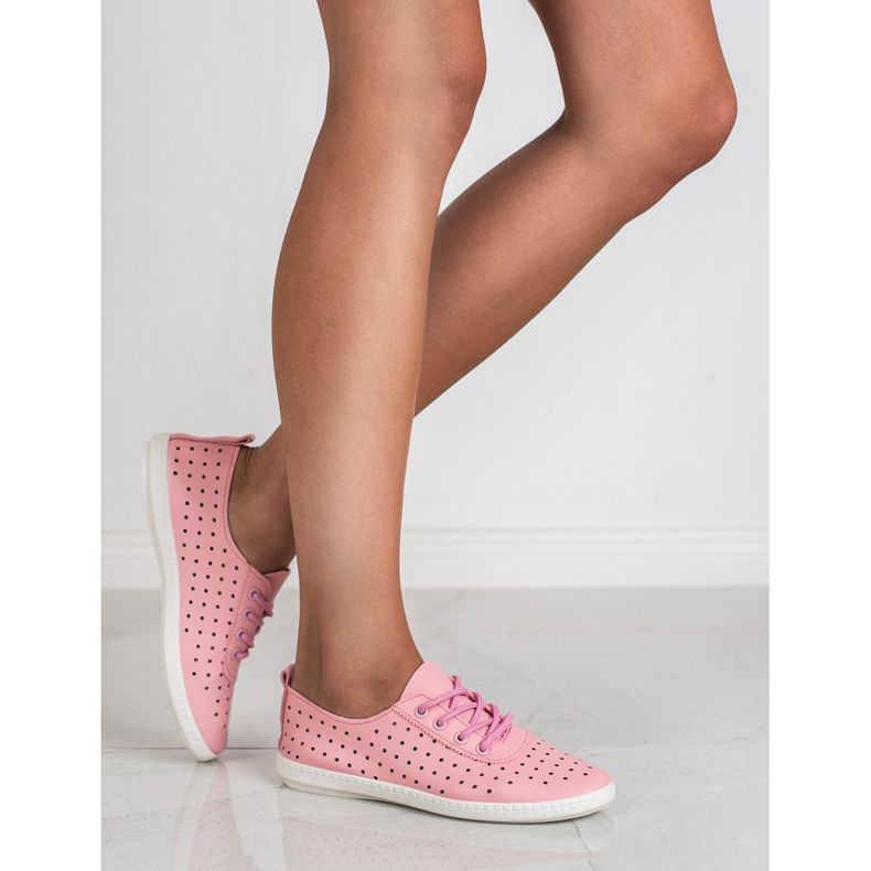 SHELOVET Openwork damskor rosa 1