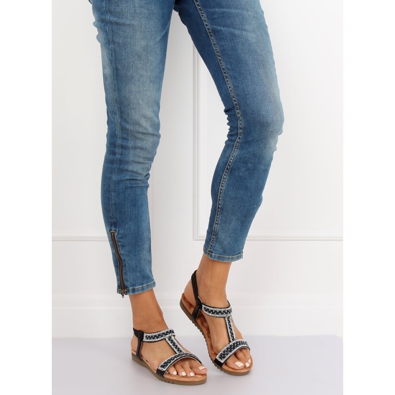 Svarta damsandaler HT-67 Svart 1