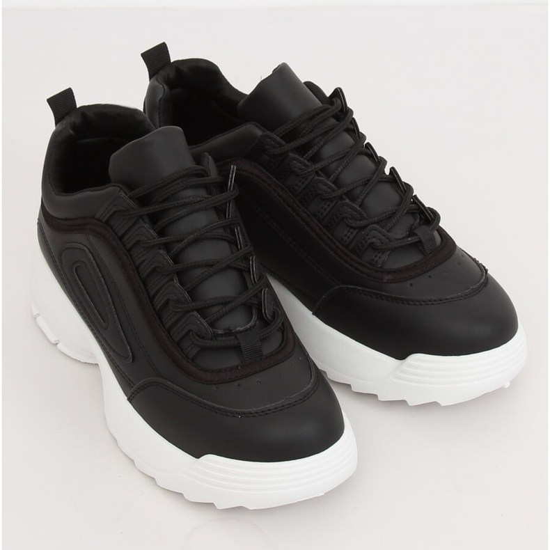 Svarta sportskor D1909 SVART / VIT 2