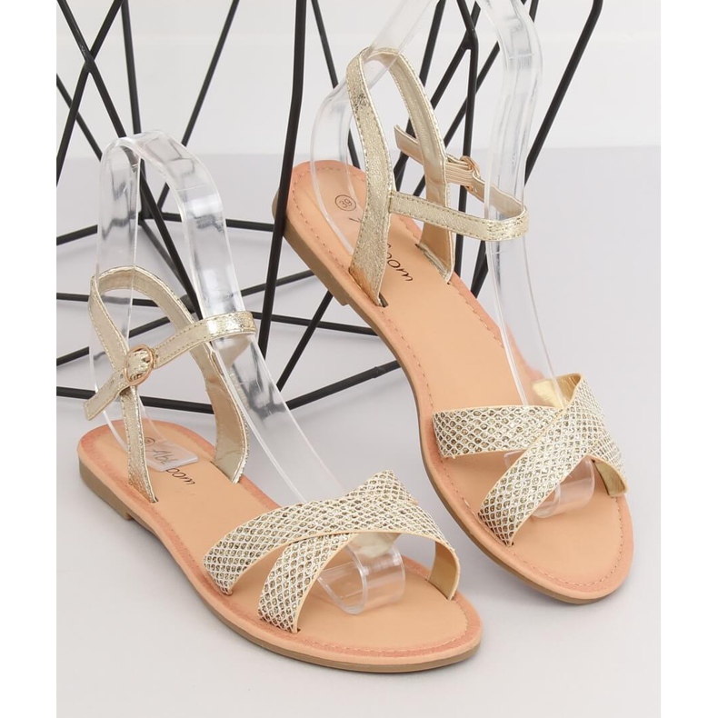 Sandaler för kvinnor och guld WL282 Guld gyllene 1