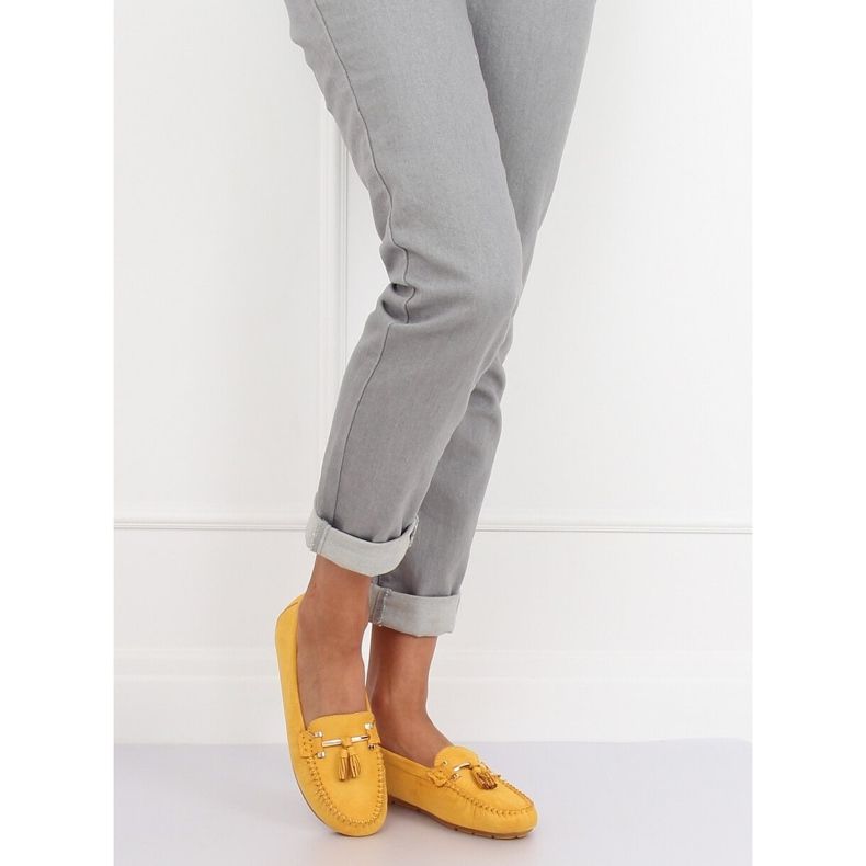 Gula loafers för kvinnor L7183 Gul 1