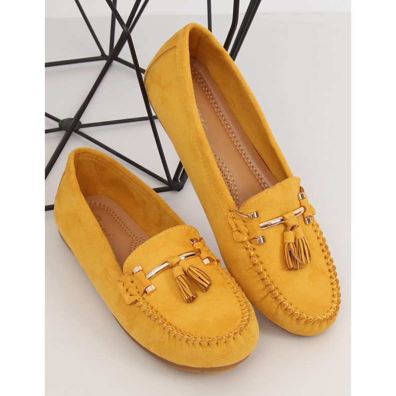 Gula loafers för kvinnor L7183 Gul 2