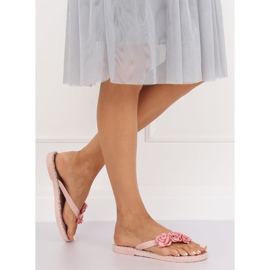 Flip-flops med blommor rosa YJL-1818 Rosa 1