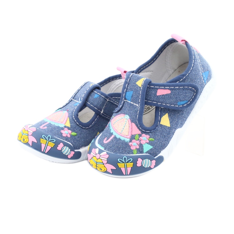 American Club sneakers läderinsats TEN30 blå rosa 3