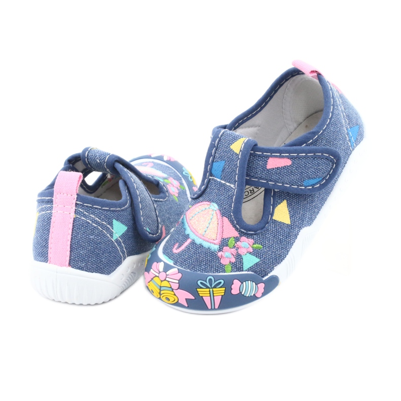 American Club sneakers läderinsats TEN30 blå rosa 4