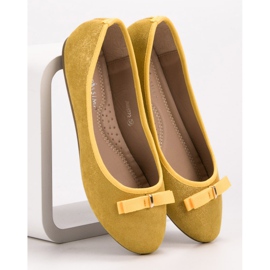 GUAPISSIMA Ballerinor med glitter gul 1