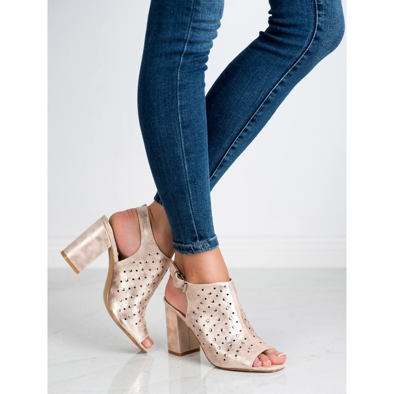 VINCEZA sandaler med jetstrålar gul 2