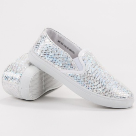 SHELOVET Fashionabla Slip On -sneakers grå 1