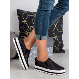 SHELOVET Lätta slipons på plattformen svart 1