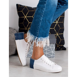 SHELOVET Sneakers med ekoläder vit 1