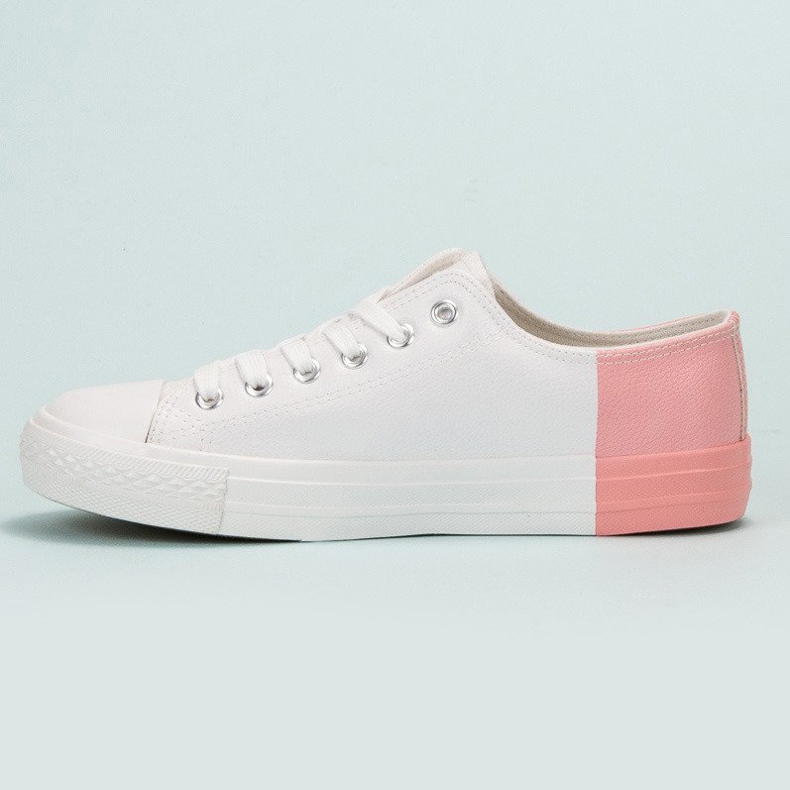 SHELOVET Sneakers med ekoläder vit 1