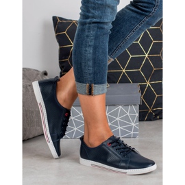 Filippo Läder brogues marinblå 2