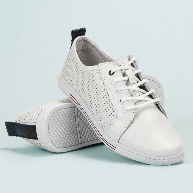 Filippo Läder brogues vit 1