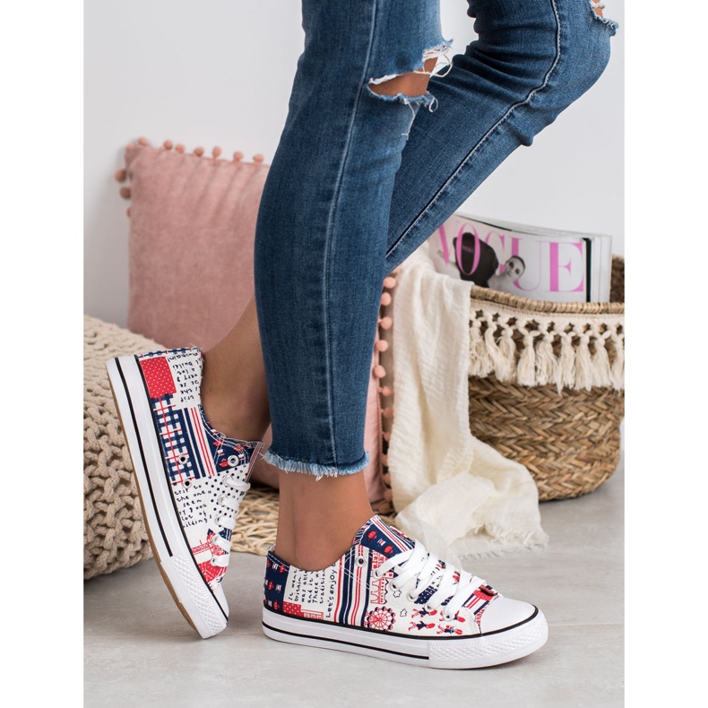 SHELOVET Sneakers med mönster mångfärgad 2