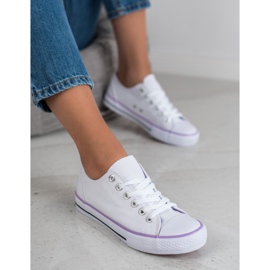 SHELOVET Klassiska vita sneakers 1