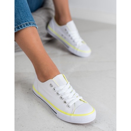 SHELOVET Klassiska vita sneakers 2