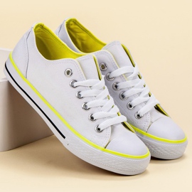 SHELOVET Klassiska vita sneakers 1