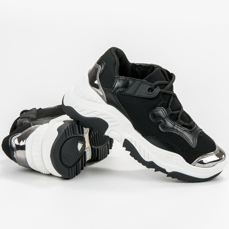 Small Swan Svarta sneakers för kvinnor 1