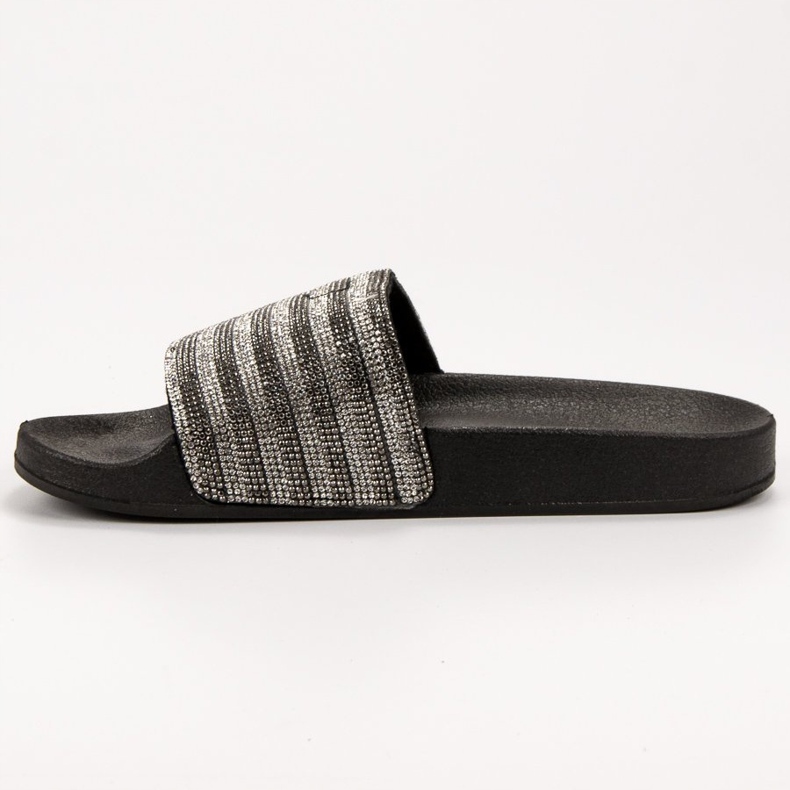 SHELOVET Gummi tofflor svart grå 1