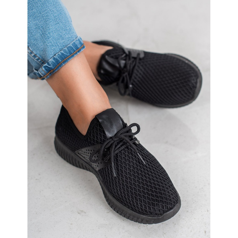 SHELOVET Textil sportskor svart 1