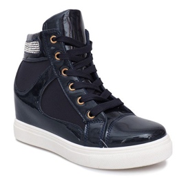 Wedge Sneakers A-35 Marinblå 1