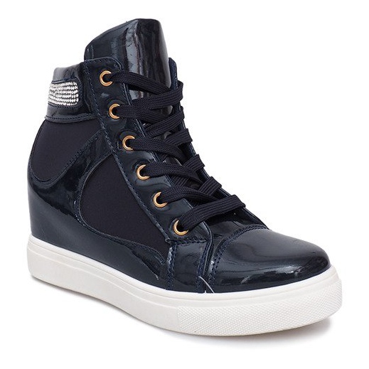 Wedge Sneakers A-35 Marinblå 1
