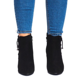 Suede Booties On A Bar 66-98 Black svart 2