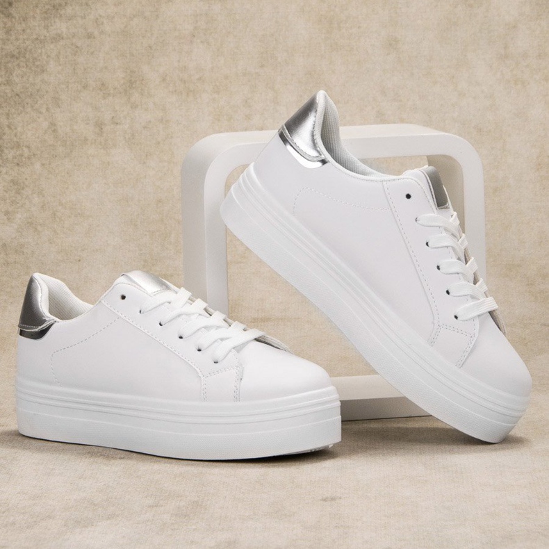 SHELOVET Trendiga sportskor vit 2