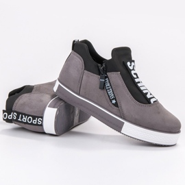 SHELOVET Trendiga damskor svart grå 1