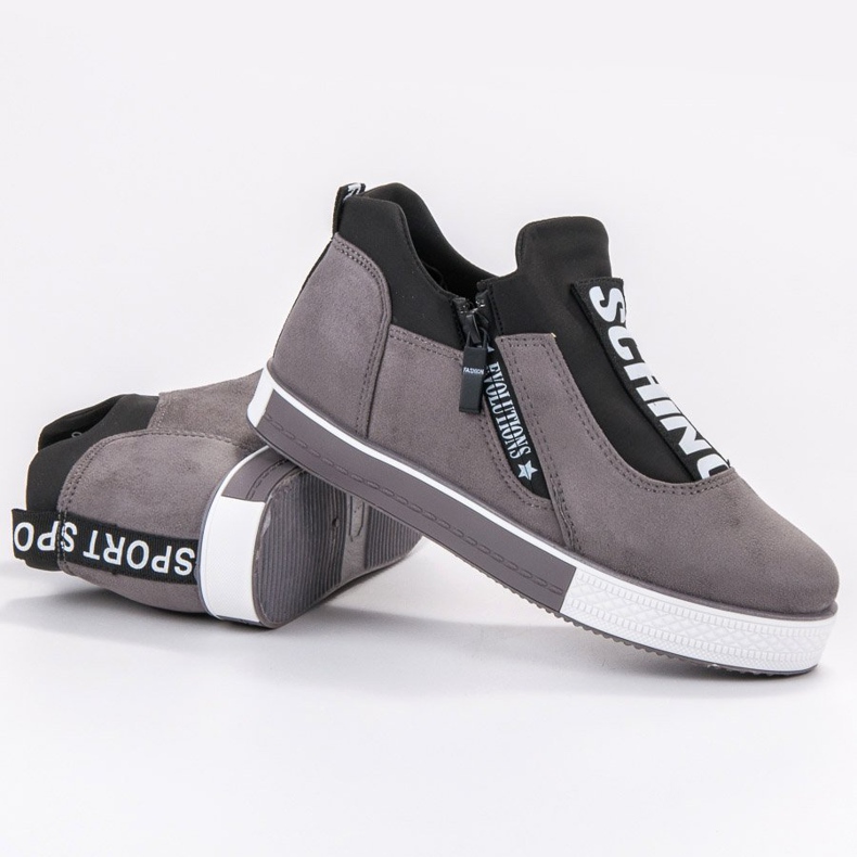 SHELOVET Trendiga damskor svart grå 1