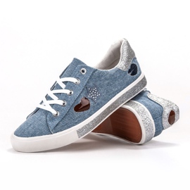 Kylie Sneakers med glitter blå 1