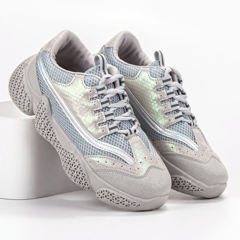 SHELOVET Trendiga sportskor grå 2