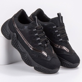 SHELOVET Trendiga sportskor svart 1