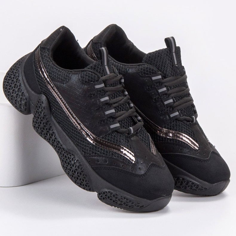 SHELOVET Trendiga sportskor svart 1