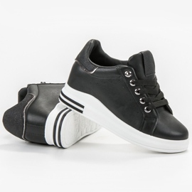 SHELOVET Wedge Sneakers svart 1