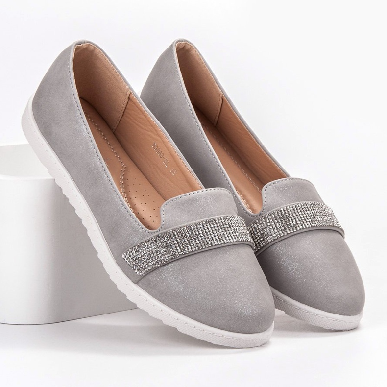 Queentina Herrar med kristaller grå 2