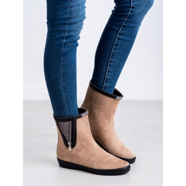 Kylie Mocka Galoscher med dekorativ dragkedja beige 1