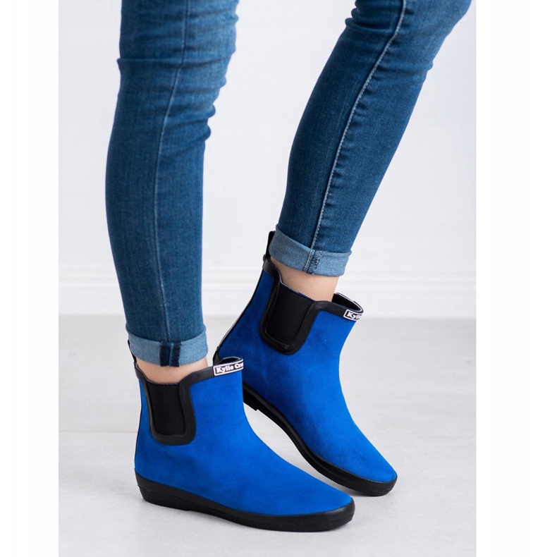 Kylie Galoscher i mocka för kvinnor blå 1