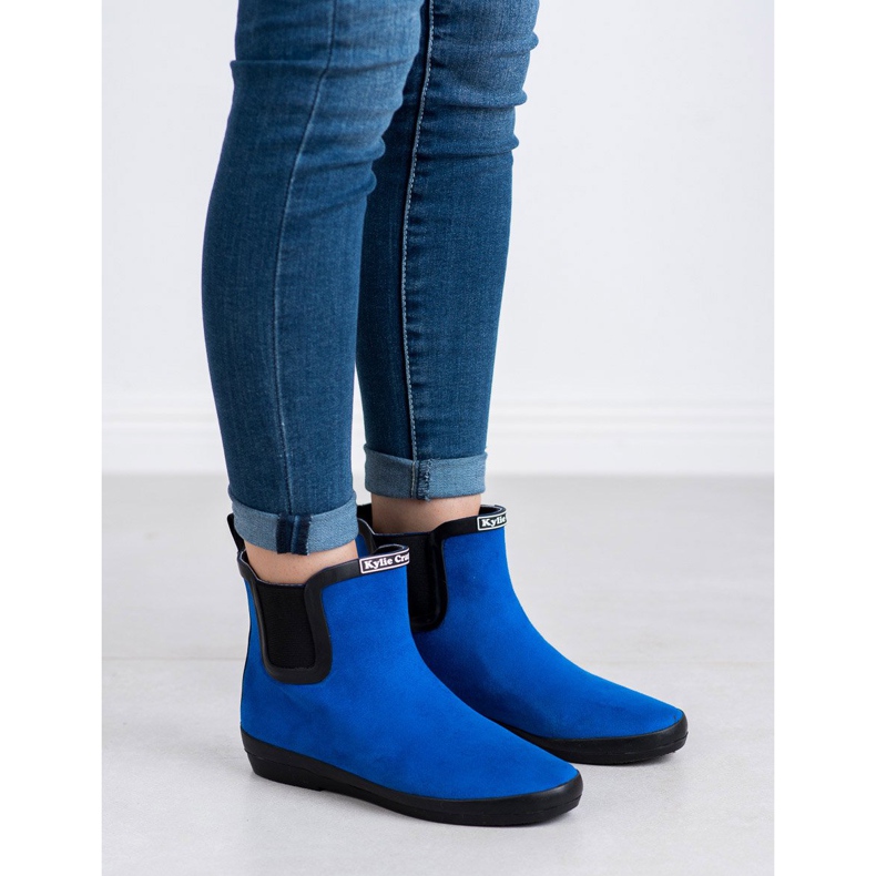 Kylie Galoscher i mocka för kvinnor blå 2