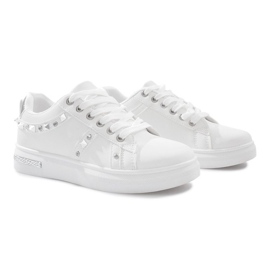 Vita sneakers med Lucette dubbar 1