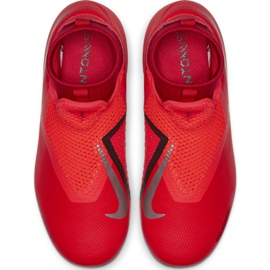 Nike Phantom Vsn Academy Df FG / MG Jr AO3287-600 fotbollsskor röd röd 1