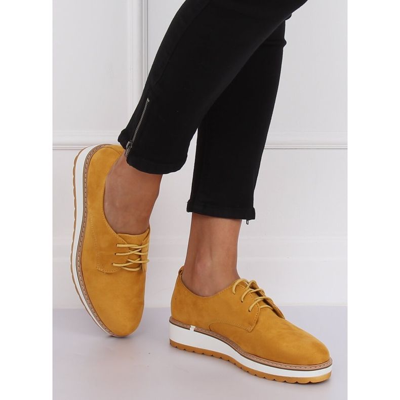 Yellow Loafers för kvinnor C-7225 Yellow gul 2