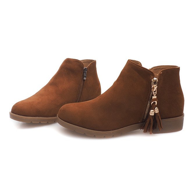 Suede Booties Jodhpur 8565 Camel brun 1