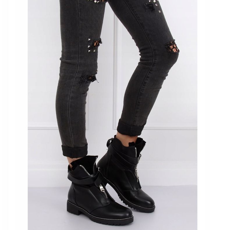 Svarta militärstövlar NC821 Svart 2