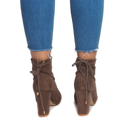 Mockaskor på en stolpe 88-45 khaki mångfärgad grön 1