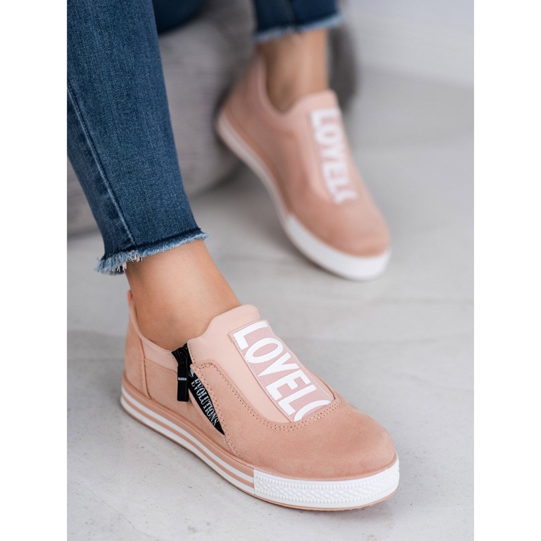 SHELOVET Love Suede sportskor rosa 2