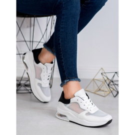 SHELOVET Sportskor med mesh vit 1